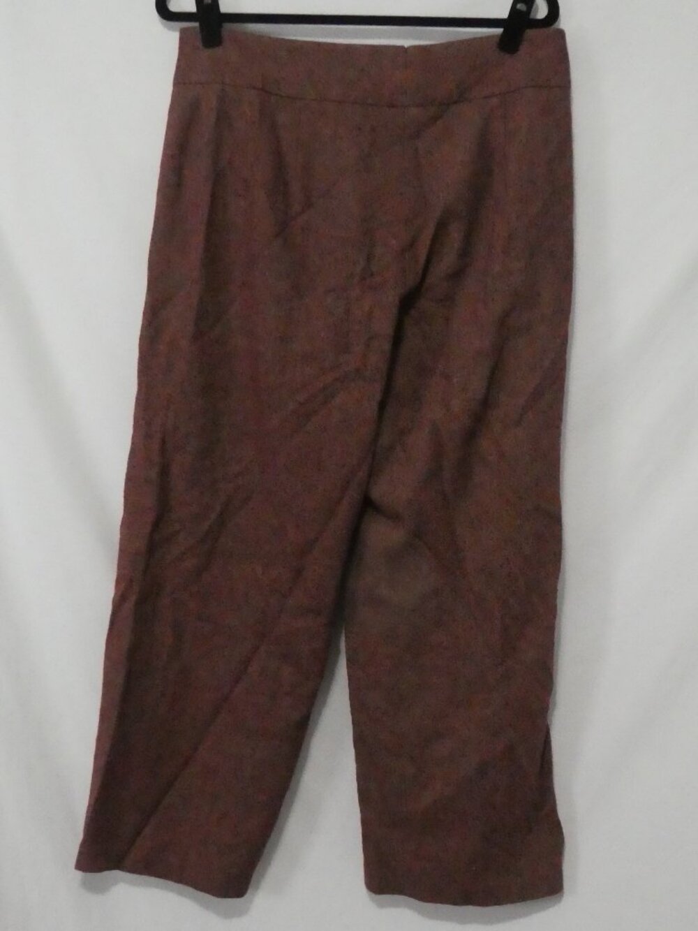 SLOAN Lined Pants Textured Tweed Burgundy - size 16 - Picture 2 of 14